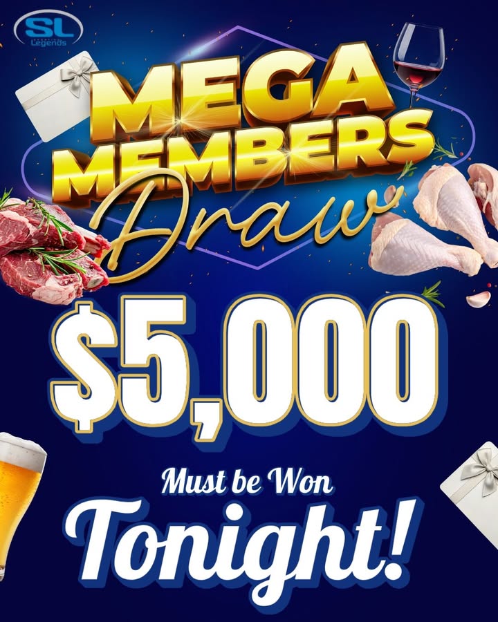 Featured image for “Mega Members Draw: $5,000 Jackpot at Sporting Legends”