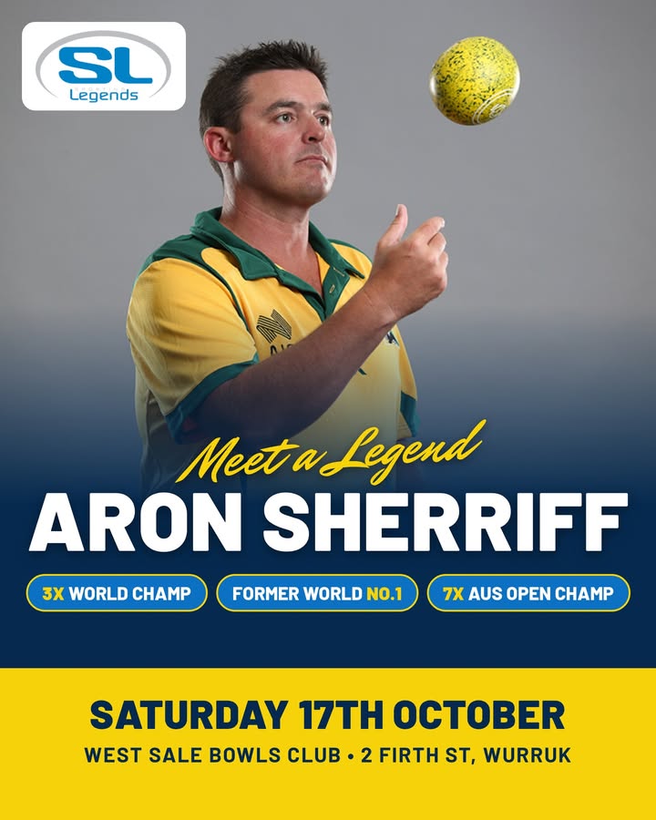Featured image for “Meet Bowls Legend Aron Sherriff at Sporting Legends”